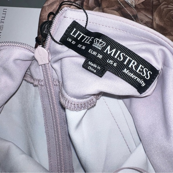 BRAND NWT Little Mistress Lavender & Blue floral dress size 6 - Picture 5 of 11